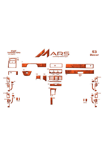 Marscockpitdesign هدية وحدة التحكم فيات تمبرا 1991-1995 53 قطعة