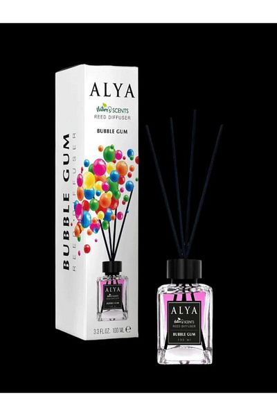 ALYA Odorizant de Cameră BUBBLE GUM – | Reed Diffuser cu Bețișoare din Ratan – 100 ml