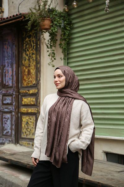 Hint İpek Jacquard Shawl Jakav20-08