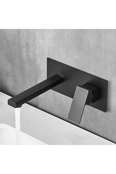 Rain Drop De la Robinetul Meu Wall-mounted washbasin mixer, made of Brass, matte black