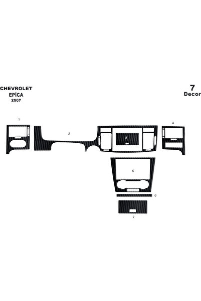 Marscockpitdesign شيفروليه ابيكا كونسول-توربيدو 2007 7 قطع