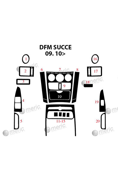 Marscockpitdesign DFM Succe Console-Torpedo Coating 2010 20 قطعة