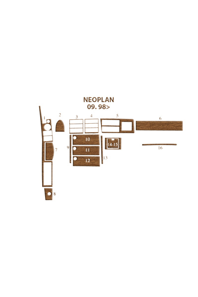 Marscockpitdesign Neoplan Star Line TH 516 كونسول-توربيد 1998 16 قطعة