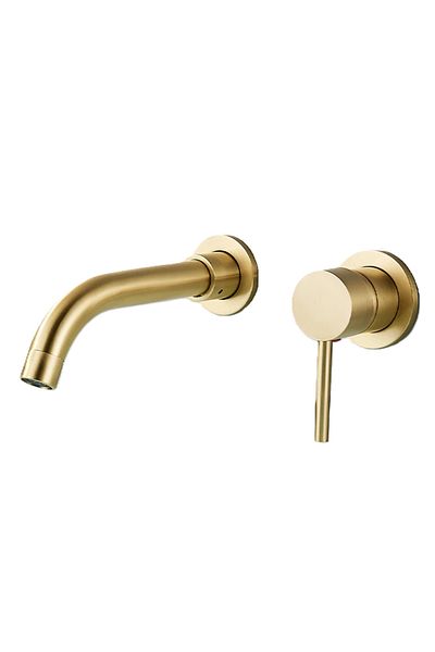 Rain Drop De la Robinetul Meu Basin mixer, recessed type, with brass mixer body, nickel-plated gold