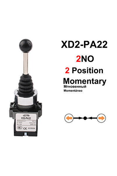 Choice11 قطعة واحدة XD2-PA22 2NO مزلاج 2 موضع XD2-PA12 PA14 ذراع تحكم هزاز بن...