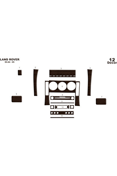Marscockpitdesign لاند روفر فريلاندر وحدة التحكم-توبوردو 2004-2006 12 قطعة