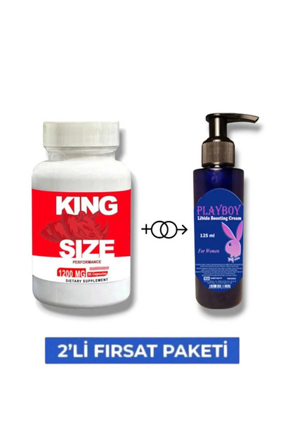 DSC King Size Erkeklere Özel Bölge Destekleyici 30'lu + Playboy Libido Arttır...