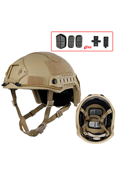 choice2 خوذة تكتيكية سريعة بلون الطين، مصنوعة من الكيفلار عالي الجودة، خوذة ت...