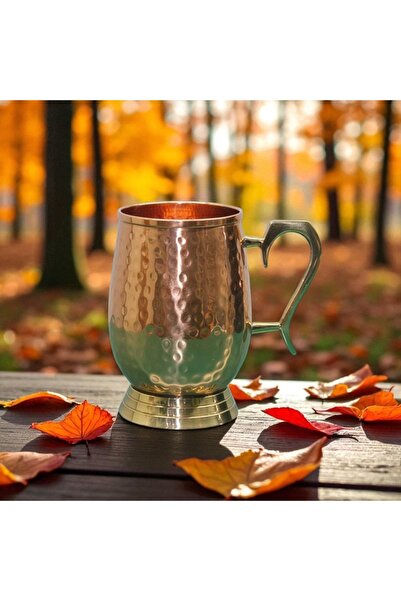 Kuzey Tacı Brass Mug Cup Stylish Pattern Decorative Middle Ages