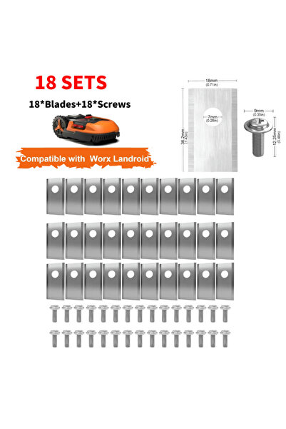 Choice مجموعة شفرات قص جزازة العشب من ألويت، 18 قطعة، فضية اللون، مصنوعة من ا...