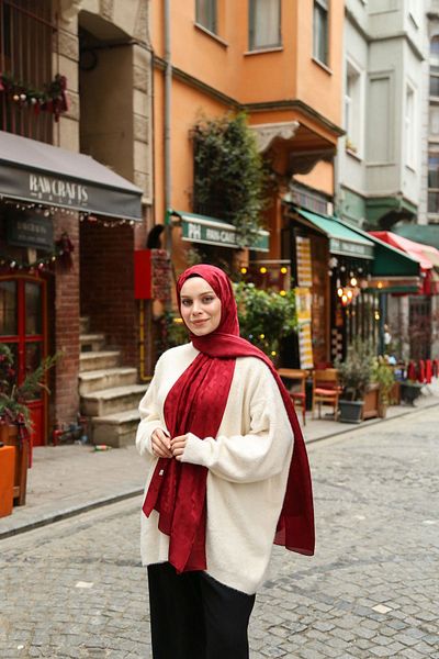 Hint İpek Jacquard Shawl Jakav21-09