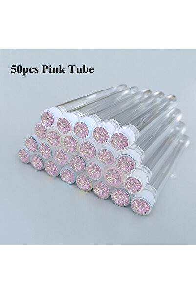 Choice8 50 قطعة أنبوب فارغ 50 قطعة أنبوب فرشاة الحواجب القابلة لإعادة الاستخدام فرشاة الرموش فرشاة الحواجب قابلة للاستبدال مقاومة للغبار