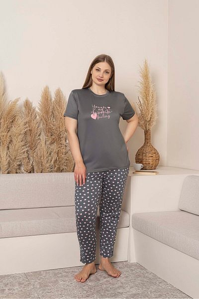 GUAVA+ GLORIA SET DE PIZJA DE FEMEI MĂRIME MARE CU Mâneci scurte, CU MODEL DE INIMĂ