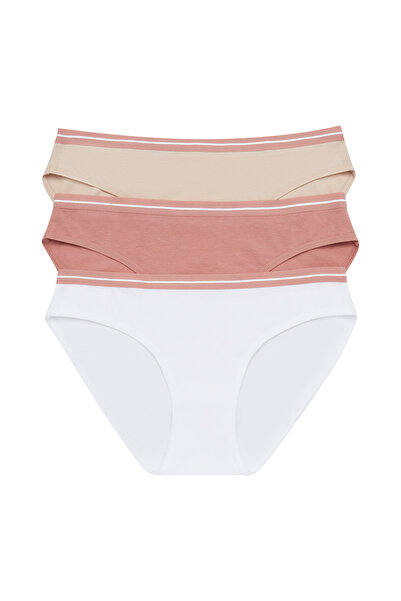 Henderson Women's Briefs 3-Pack Cotton & Elastane Everyday Panties Comfortable Breathable | Mi-Mi