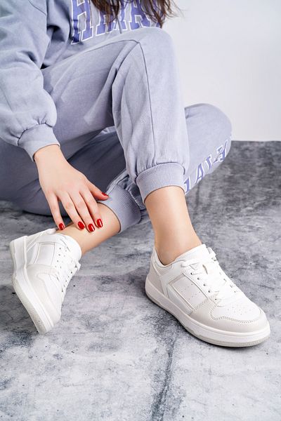 pasyone Μπεζ Γυναικεία Casual Sneaker Παπούτσια