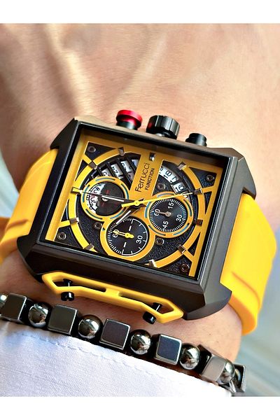 Ferrucci Original Design Watch with Functional Silicone Cord Men's Wristwatch Bracelet Gift