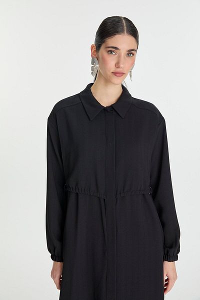 Zühre Shirt Collar Elastic Black Wear and Remove Gc-0244