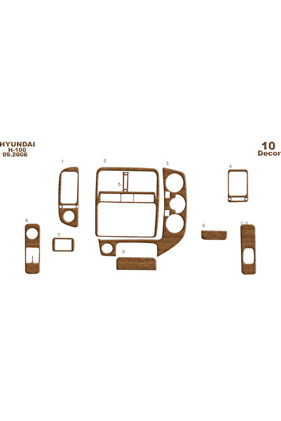Marscockpitdesign هيونداي H 100 كونسول-توربيد 2004 10 قطع