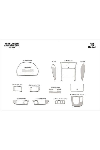 Marscockpitdesign ميتسوبيشي سبيس واجن كونسول-توربيد 1998-2004 15 قطعة