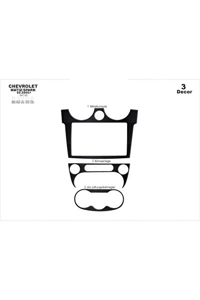 Marscockpitdesign شيفروليه ماتيز سبارك كونسول-توربيدو 2005 3 قطع