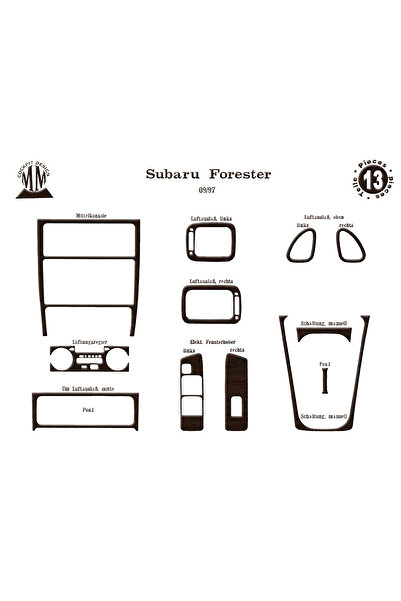 Marscockpitdesign سوبارو فورستر وحدة التحكم-توبوردو 1997-2007 13 قطعة