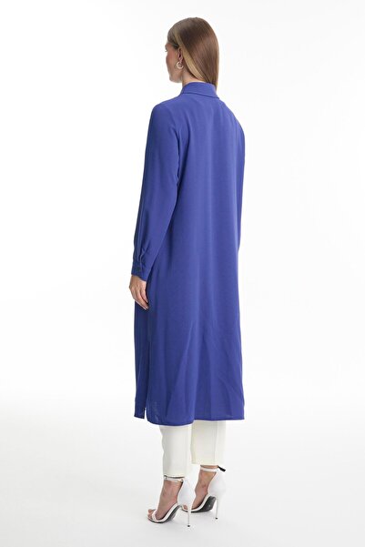 Zühre Wear Violet with Belt and Pocket Detail Gç-0247