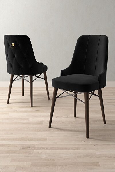 asaella mobilya Loft Barok Desen 80x132 Açılabilir Mdf Masa Yemek Odası Takımı, Mutfak Takımı 6 Sandalye