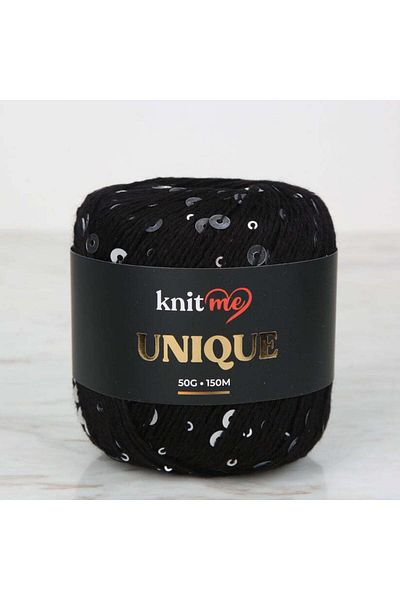 knitme Πλεκτό νήμα με μοναδική μαύρη παγιέτα