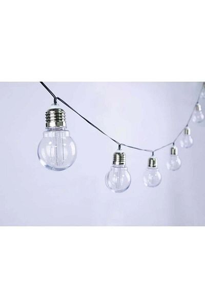 divendi-ro Solar garland, with 10 lights, size 3.8m, white