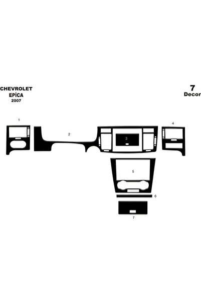 Marscockpitdesign شيفروليه ابيكا كونسول-توربيدو 2007 7 قطع