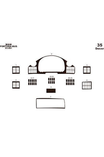 Marscockpitdesign مان فورتونا كونسول-توربيدو 2003 35 قطعة