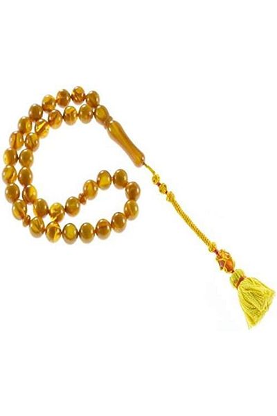 Eagal Amber Rosary, Yellow for Men AB-204