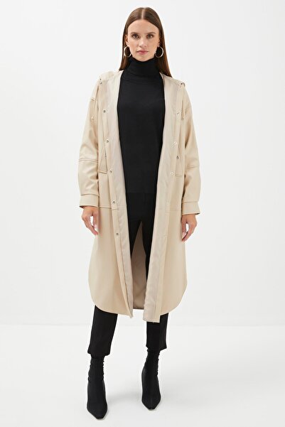 Zühre Kapüşonlu Cep Detaylı Uzun Taş Giy Çık GÇ-0135