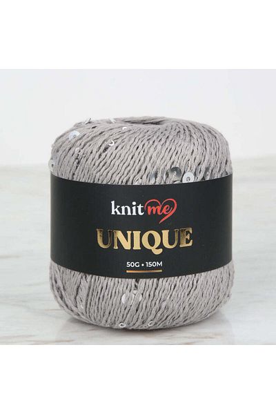 knitme Πλεκτό νήμα με μοναδική μπεζ παγιέτα