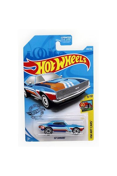 HOT WHEELS Masinuta metalica Hot Wheels, '67 Camaro, Treasure Hunt, Colectia 2019, 1:64, Albastru