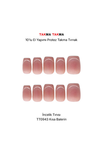 Takma Takma L Beden 10'lu Ten Rengi Kısa Balerin TT0943 Tekrar Kullanılabilir...