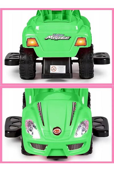 Fitness World 3-in-1 Ride-On Car Toy for Kids with Barrier and Adjustable Backrest
