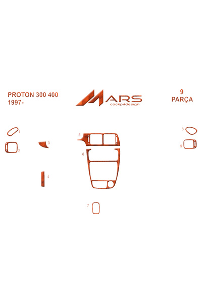 Marscockpitdesign بروتون 300 400 كونسول-توربيدو 1997 9 قطع