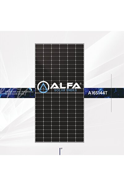 Alfa Solar Enerji 590 Watt 144 Hücreli Monokristal Topcon Panel Halfcut Bifacial - A16S144T