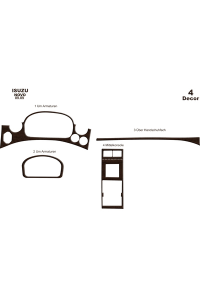 Marscockpitdesign ايسوزو نوفو كونسول-توربيدو 2009-201 4 قطع