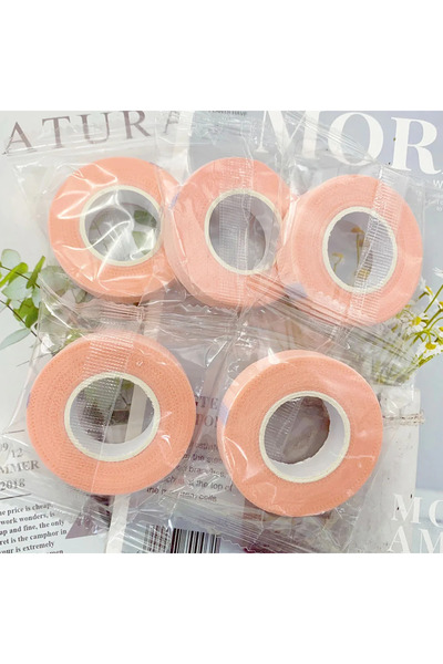 Choice3 5 قطع وردية، 5 قطع من أشرطة الورق الطبية القابلة للتنفس، رموش احترافية، شريط أبيض للعين F