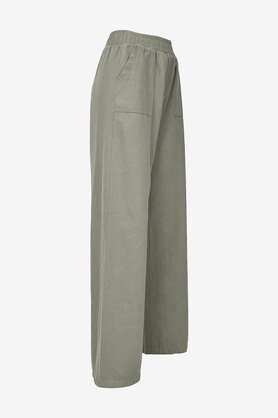 birizmoda Gabardine Palazzo Trousers - Green