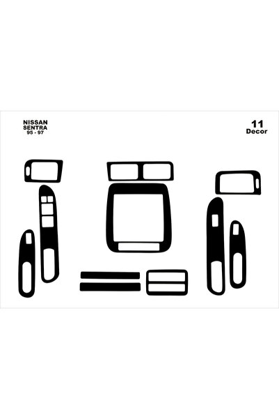 Marscockpitdesign نيسان سنترا وحدة التحكم-توبيردو 1995-1997 11 قطعة