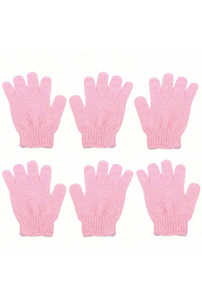 Choice3 6pcs pink 2pcs/6pcs/12pcs Reversible Exfoliating Shower Gloves, Body ...