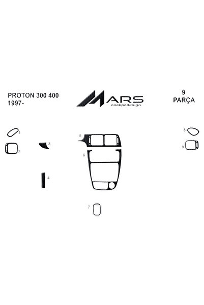 Marscockpitdesign بروتون 300 400 كونسول-توربيدو 1997 9 قطع