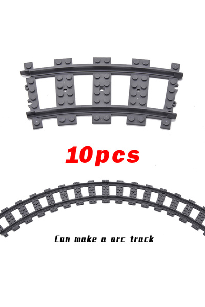 Choice6 مجموعة طوب بناء منحني R40 مكونة من 10 قطع، تتضمن مسارات عبور سكة حديد...