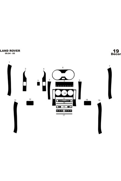 Marscockpitdesign لاند روفر فريلاندر وحدة التحكم-توبوردو 2004-2006 19 قطعة