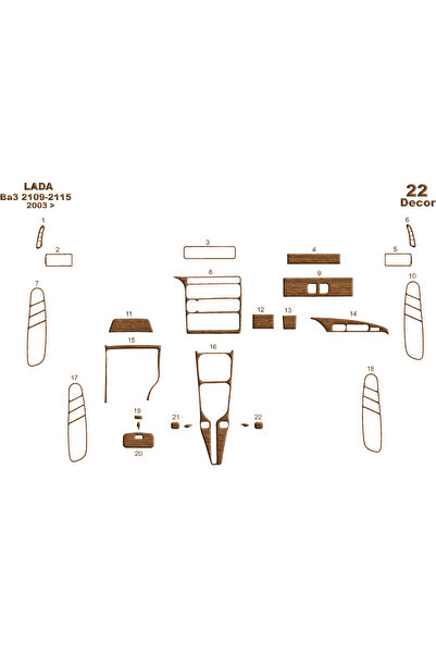 Marscockpitdesign لادا 215 كونسول-توربيد 2003 22 قطعة