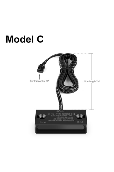 Choice3 Centralized Black 24V 12V DC Light Switch Double Door Open Control Mo...
