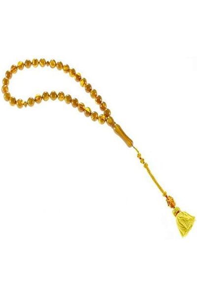 Eagal Amber Rosary, Yellow for Men AB-204